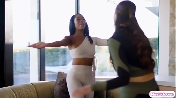 Lesbian babe having threesome with ebony gf and asian friend